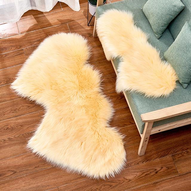 Fluffy Rug Fur Carpets For Living Room Home Decor Bedroom Kid Room Floor A Peach Heart Mat Decoration Salon Thicker Pile Rug 