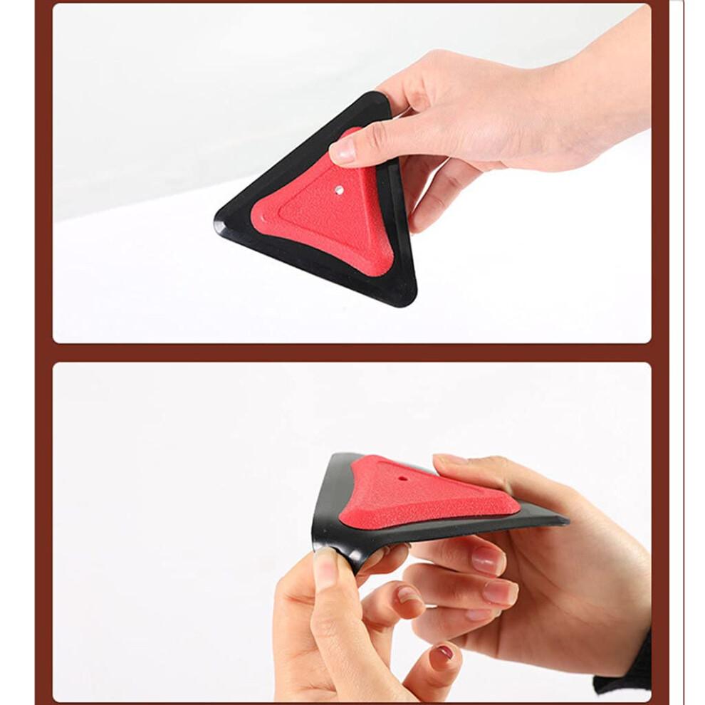Pet Hair Remover and Silicone Scraper for Car and Home Glass Cleaning, Black