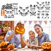 Schwarze Katze Ausstecher Halloween Kürbisschnitzset Edelstahl Set DIY Hexe Jack O Lantern Werkzeug zum Dekorieren Backen Geschenk Glatt