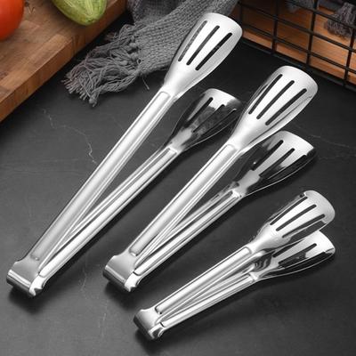Stainless Steel Serving Tongs Heat Resistant Kitchen Tongs Non-Slip Food-Grade U-Shape Cooking Tongs for BBQ Buffet Bread Frying