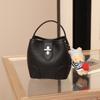 Women's Single Shoulder Bucket Bag - Japanese & Korean Fashion, Casual Handbag, Large Capacity, Elegant Business OL Crossbody, Soft Material