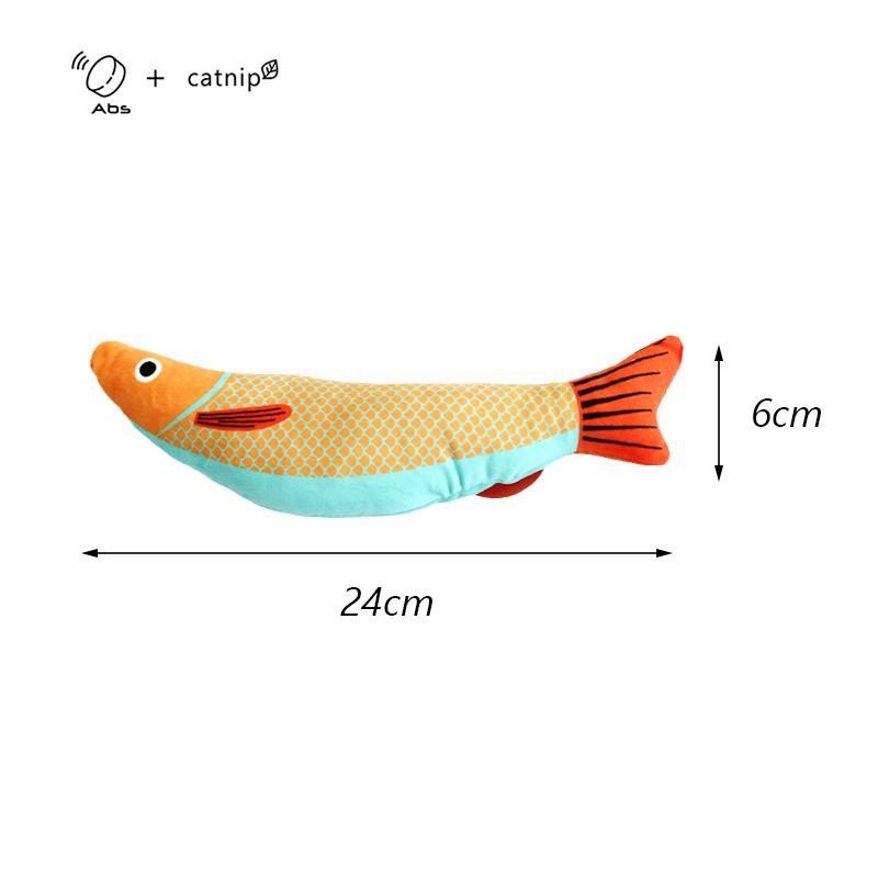 Squeaky Sea Fish Shape Sphynx Cat Toy Catnip Plush Stuffed Pet Toys for Cats Gotas Kitten Kedi Funny mascotas Play Accessories