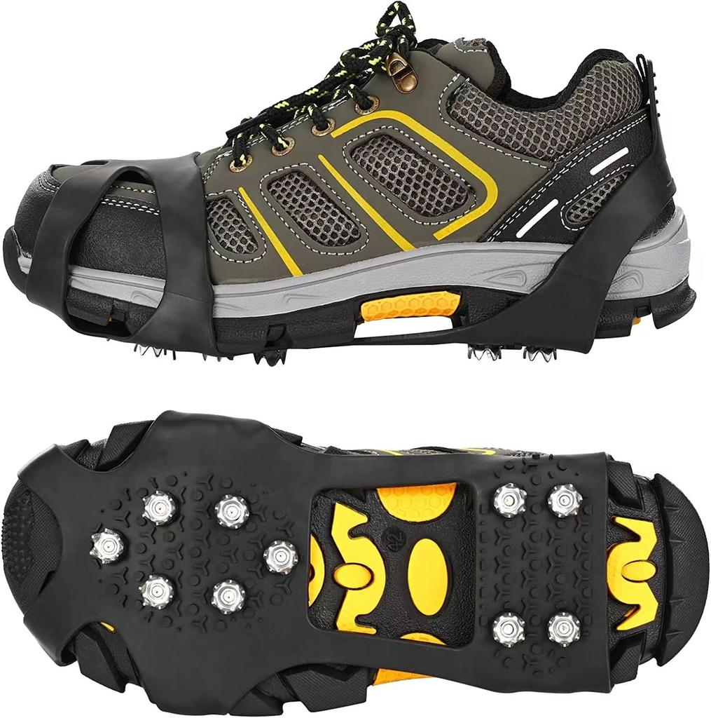 Grip Antiscivolo a 10 Denti per Scarpe, Invernale, Outdoor, per Escursionismo, Alpinismo, Ghiaccio, Neve, Ramponcini, Copriscarpe Antiscivolo