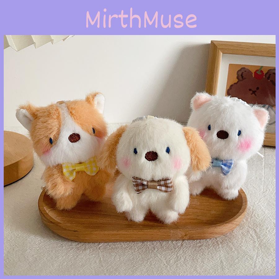 Plüsch-Hunde-Schlüsselanhänger mit Fliege für Schulveranstaltungen und zum Verschenken