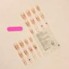 Medium Length Handmade Press-on Nails with Pure Desire Color and Diamond Star Stickers, Removable Whitening Nail Tips