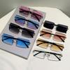 Y2K Rimless Luxury Square Sunglasses Women Men Vintage Punk Colorful Diamond Cutting UV400 Sun Glasses