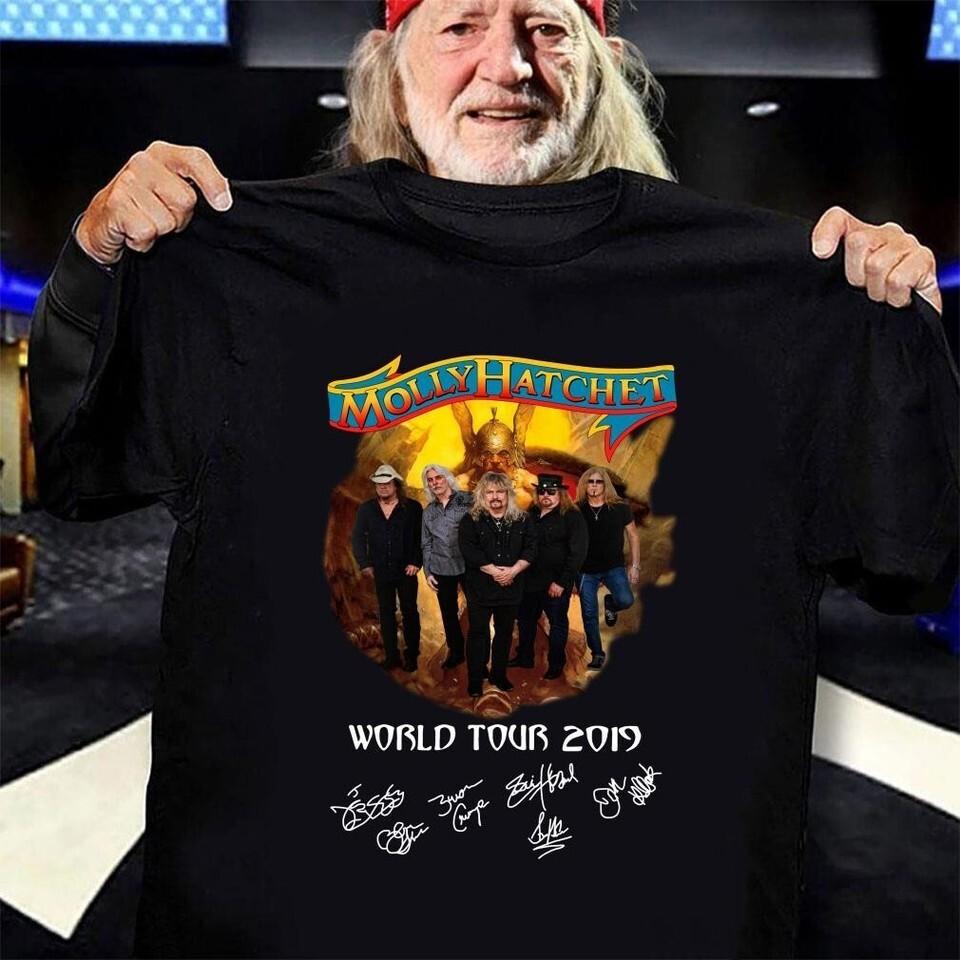 

Vintage Molly Hatchet World Tour Signature Cotton Black S4XL Unisex Shirt BL464 Unisex T-Shirt XL