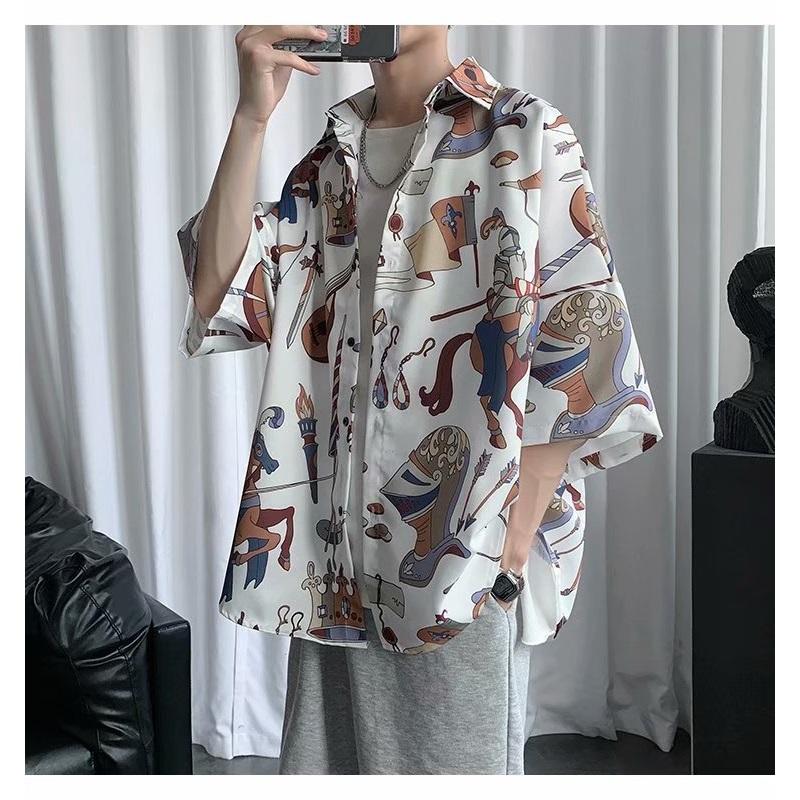 Zomer strandvakantie shirt, heren all-match shirt