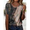 Women's T Shirt Print Ocean Vintage Stylish Casual Short Sleeve Crew Neck Round Neck Regular Tops