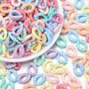 20pcs 19x14mm Acrylic Link Chain Clasp Colorful Open Buckle Beads Connector With Diamond For Jewelry Making Necklace Bag Chain