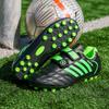 Jongens Voetbalschoenen Kinder Dubbele Klittenband Lange Noppen Sport Leer Voetbalschoenen