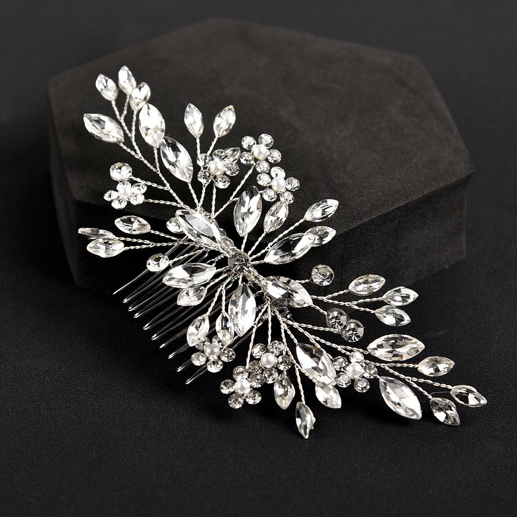 Malang New European and American Style Bridal Headdress Handmade Hair Accessories Inlaid Crystal Comb Wedding Photography