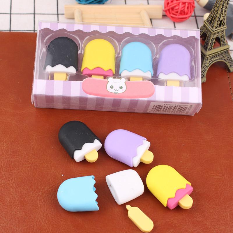 Creative Cartoon Dessert Eraser - Fun, Cute, Educational, Detachable Gift for Kindergarten and Primary Students