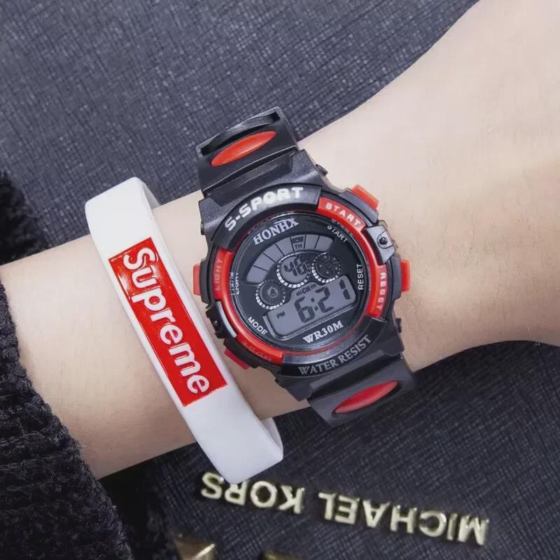 Multi-Function Waterproof Children's Electronic Watch with Colorful Lights - Model 0119