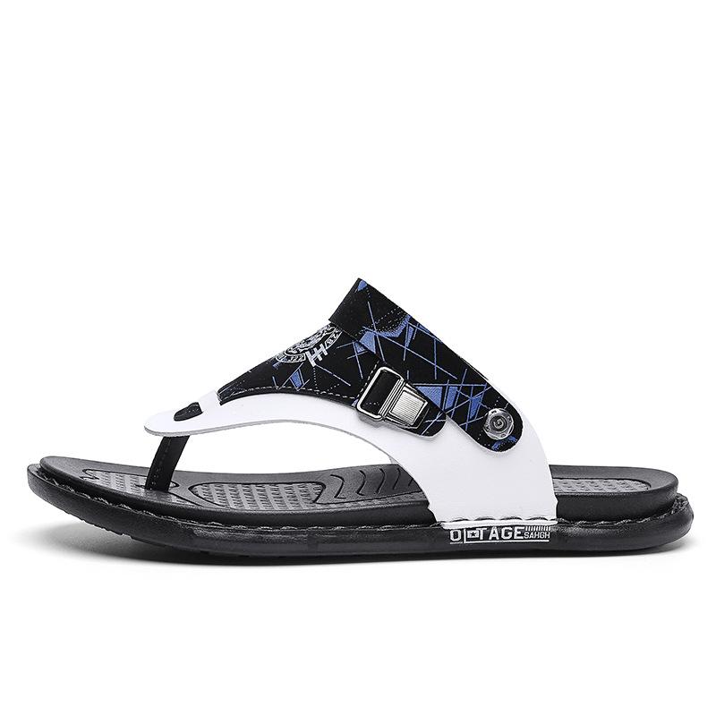 

Sandals men s outer wear 2024 new winter trend sports casual driving sandals beach outdoor pinch slippers 44 синій