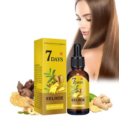 7 Days Ginger Hair Serum-20ml/0.6fl.oz Ginger Hair Essential Oil, Hair Care Essential Serum for Men And Women, for Scalp And Hair Massage
