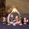 Lighted Christmas Nativity Set Light Up Christmas Nativity Scene for Christmas Decorations Indoor Tabletop Ornament HX6C