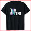 You Matter - Suicide Prevention Teal Purple Awareness Ribbon Black T-Shirt S-5XL