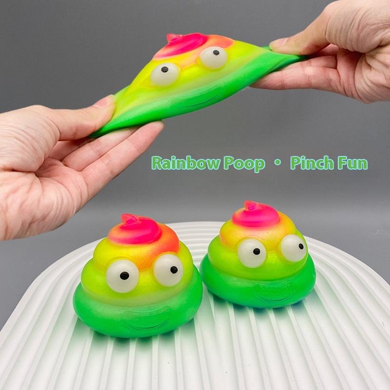 Rainbow Poop Prank Toy Decompression Novel Creative Funny Abstract Poop Simulation Decompression Toy
