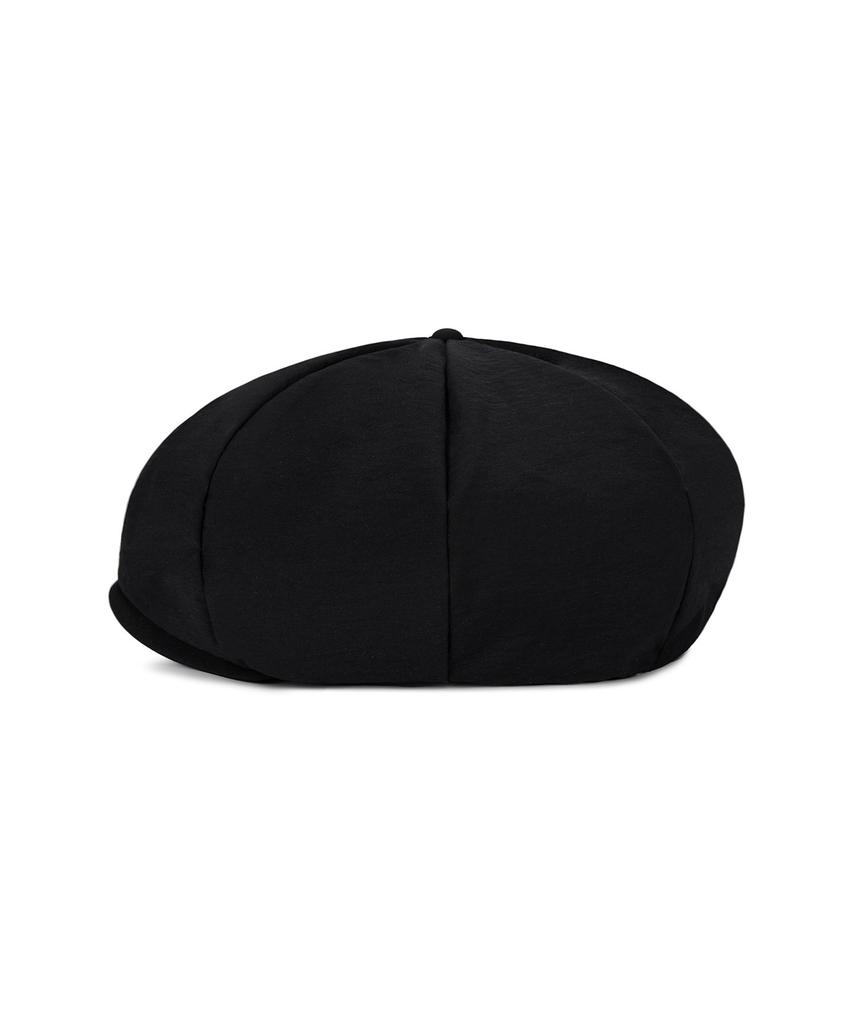 Bajal Va Curved Logo Easy Fit Newsboy Cap Black