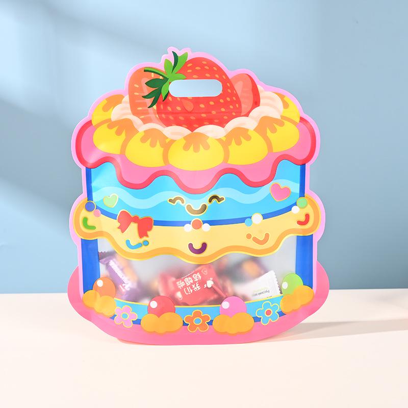 Custom Cartoon Candy & Snack Packaging Bags: Special-Shaped, Self-Sealing, Gift & School Bags