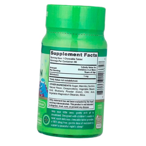 Μελατονίνη για παιδιά, Just 4 Kidz Sleep Melatonin 1, Nature's Truth 90 ταμπλ. Σταφύλι (72509015)