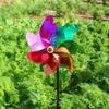 2Pcs Bird Repellent Windmill Practical 7 Leaves Diy Birds Deterrent Windmill Creative Outdoor Garden Lawn Yard Decoration