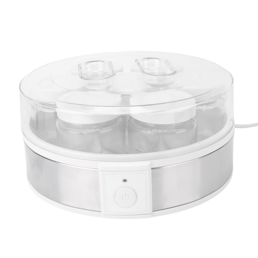 Electric Yogurt Maker 20W ABS Glass Multifunctional Portable Homemade Greek Yogurt Machine with 7 Cups for Jams Puddings