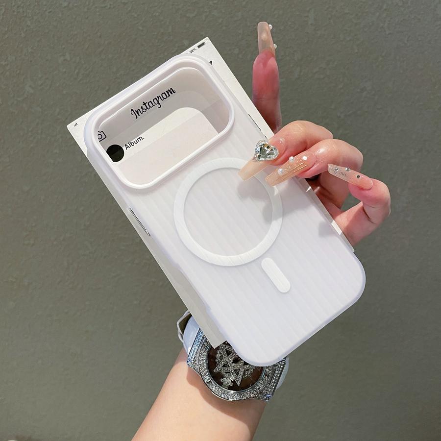 

Беспроводная зарядка 2 в 1 Магнитный чехол для MagSafe Противоударный Двухслойная Защита от пожелтения, Чехол с защитой от отпечатков пальцев для iPhone 17 16 15 14 13 12 11 iPhone 11 белый