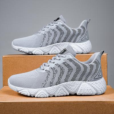 Spring and Autumn Men's Shoes Mesh Breathable Sneakers Women's Walking Casual Travel Shoes Lightweight Flying Weaving Student Running Shoes