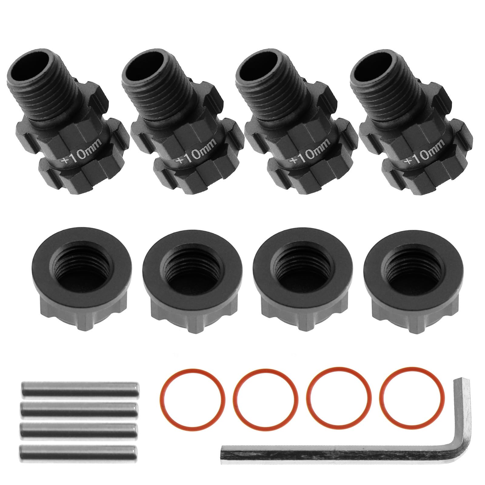 

Адаптер колісної шестигранної маточини RC Crawler Car 14 мм до 17 мм для модельного автомобіля Arma Senton Granite 4X4 DIY Заміна 1/10 3S, 4 штуки чорний