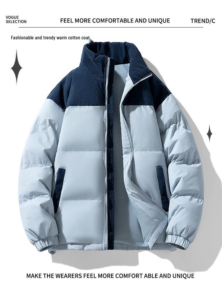 Men's Winter Thick Cotton Coat - Trendy Bread Jacket