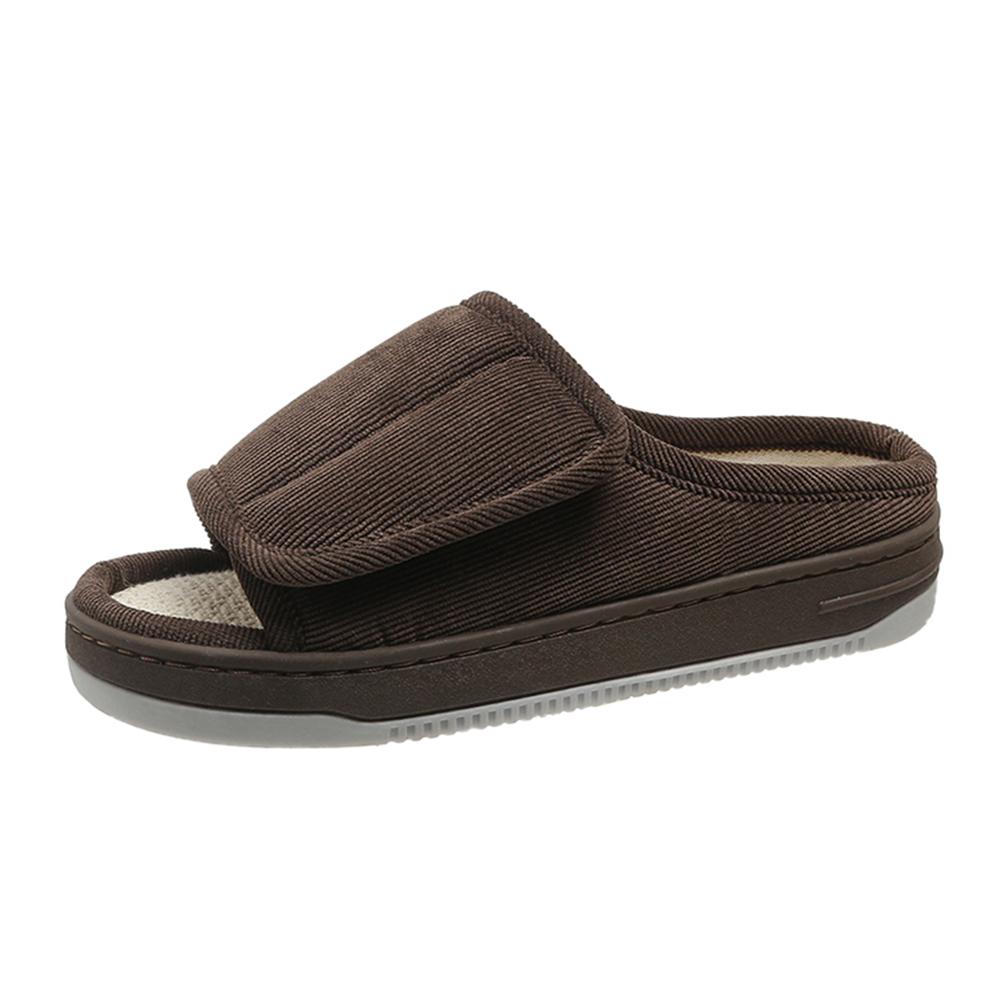 Men Women's Diabetic Slippers Adjustable Swollen Feet Slippers Open Toe with Rubber Sole for Indoor Outdoor