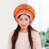 Basketball Headgear Adjustable Soft Warm Orange Head Cover Cross-dressing Simulation Basketball Club Selfie Prop Plush Hat Birthday Gift