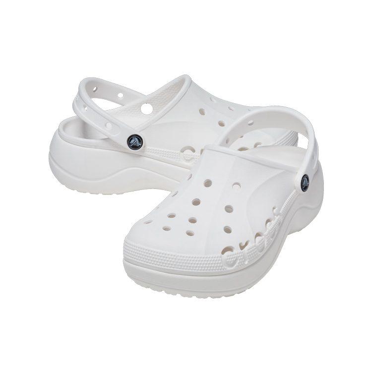 Crocs Baya Platform Clog EVA Clogs 4.1cm Women's White 208186-100