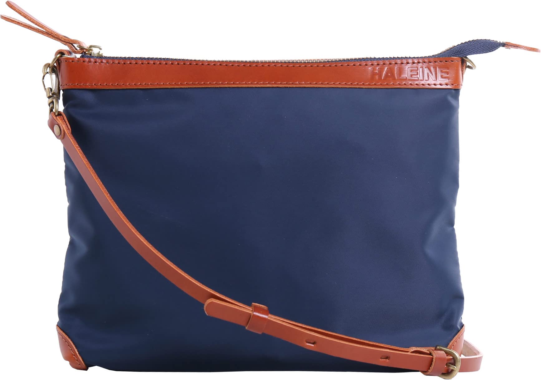 

Horizontal Tochigi Genuine Leather Shoulder Crossbody Made in Navy [HALEINE] Men s Sacoche, Nylon, Leather, Bag, Bag, Japan Темно-синій