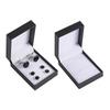 Elegant Cufflink Storage Box With Soft Faux Leather And Compartments For Travel and Gifts Men's Accessories