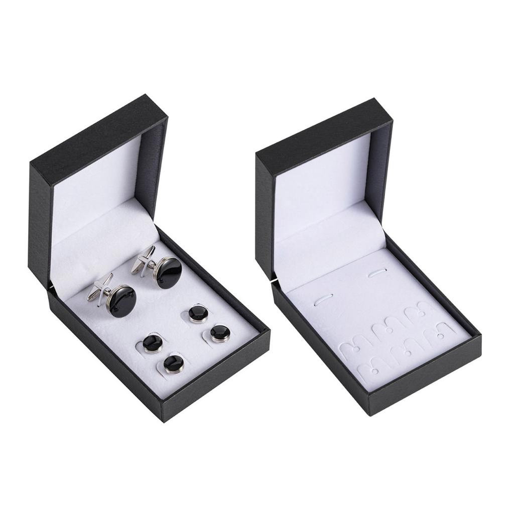 Elegant Cufflink Storage Box With Soft Faux Leather And Compartments For Travel and Gifts Men's Accessories