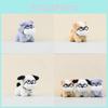 Cute Stuffed Dog Keychain With Glasses Fluffy Plush Toy For Bags And Keyring Accessories