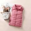 Ultralight Down Vest Women Sleeveless Jacket Female White Duck Down Waistcoat Female Warm Puffer Jacket Outwear M-8XL