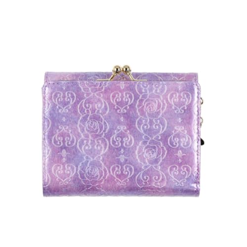 ANNA SUI Rose Heart Clasp Bifold Wallet [New Color] Women's Wallet with Bill Compartment and Card Slots, Large Capacity, Clasp Closure, 317985, Purple
