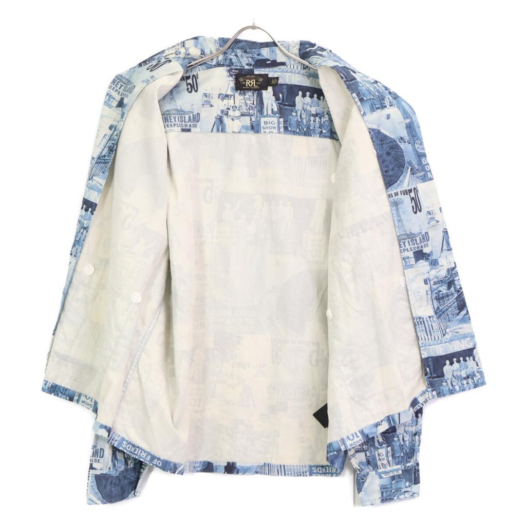 RRL AARONS CAMP SHIRTS JACKET Camp Shirt Jacket Jacket L blueUsed