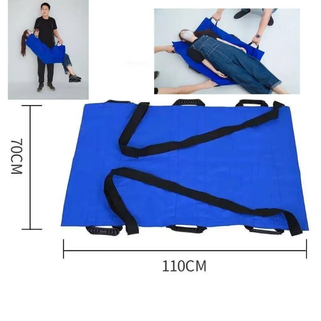 Patient Elderly Transfer Moving Sheet Belt Nursing Bedridden Positioning Lift Belt Pad Mat with 12 Handles Reinforcement Strap