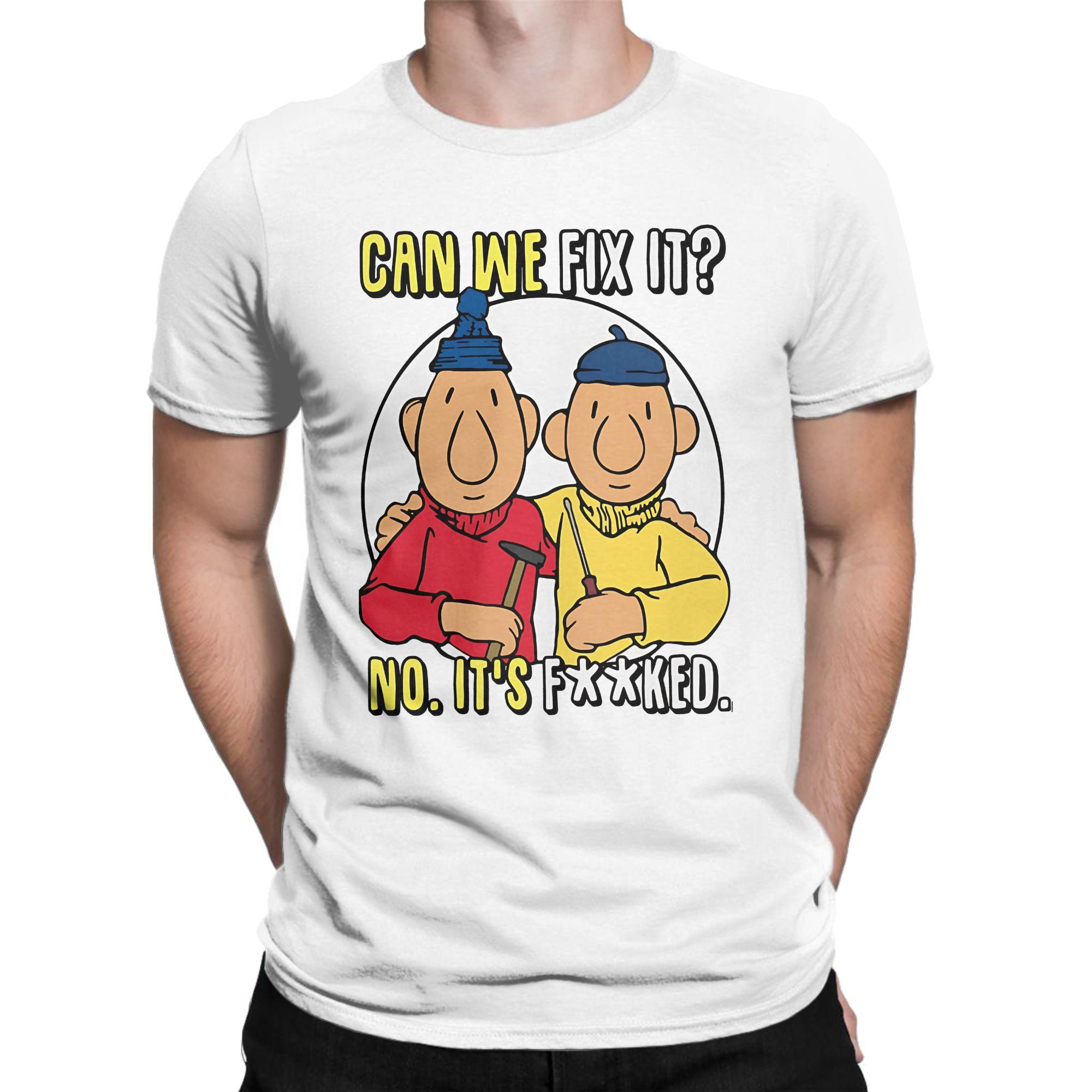 Lucky starfish Top Nieuwe Collectie Pat and Mat Anime T-shirt voor Mannen Vrouwen Katoenen T-shirts Kleding met Korte Mouwen 4XL