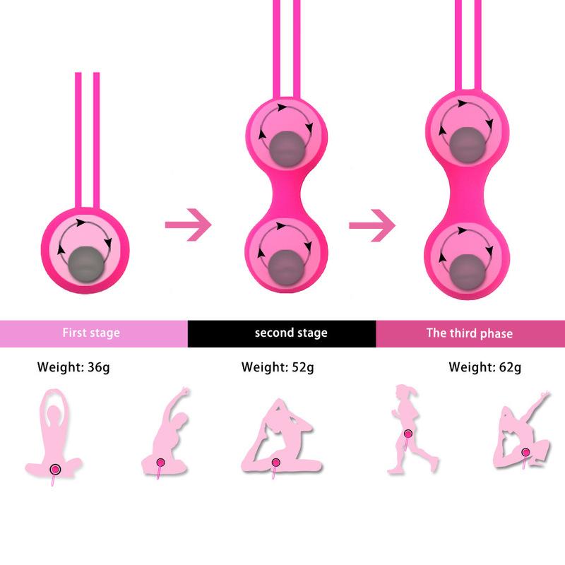 Silicone Vaginal Balls Sex Toys For Women Vagina Tighten Exercise Chinese Kegel Balls Vibrator Pelvic Ben Wa Balls Anal Balls
