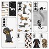 Dachshund Sausage Dog Clear Phone Case For Samsung Galaxy S24 Plus S23 FE S22 S21 S20 Ultra 5G S10 S10E S9 S8 Silicone Cover