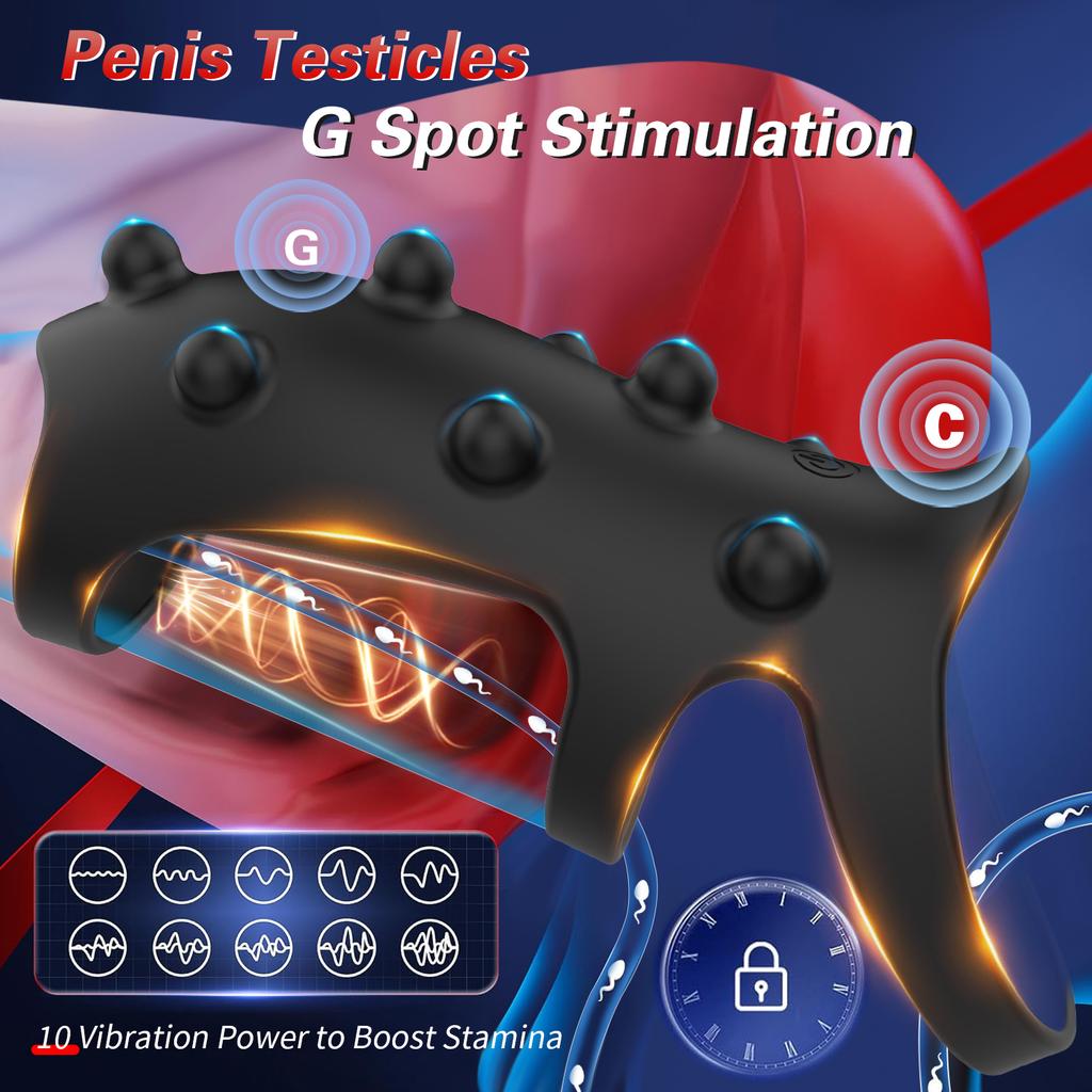 APP Control Vibrating Penis Cock Ring Penis Ring Vibrator Delay Ejaculation Testicles G Spot Stimulate Sex Toys for Men Couples