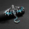 2026 Enamel pterosaur dragon brooch pin, Color Rhinestone Dinosaur Animal Suit Collar Pim Crystal Dragon Wings Bry Rosette Jacket Pim Jewelry