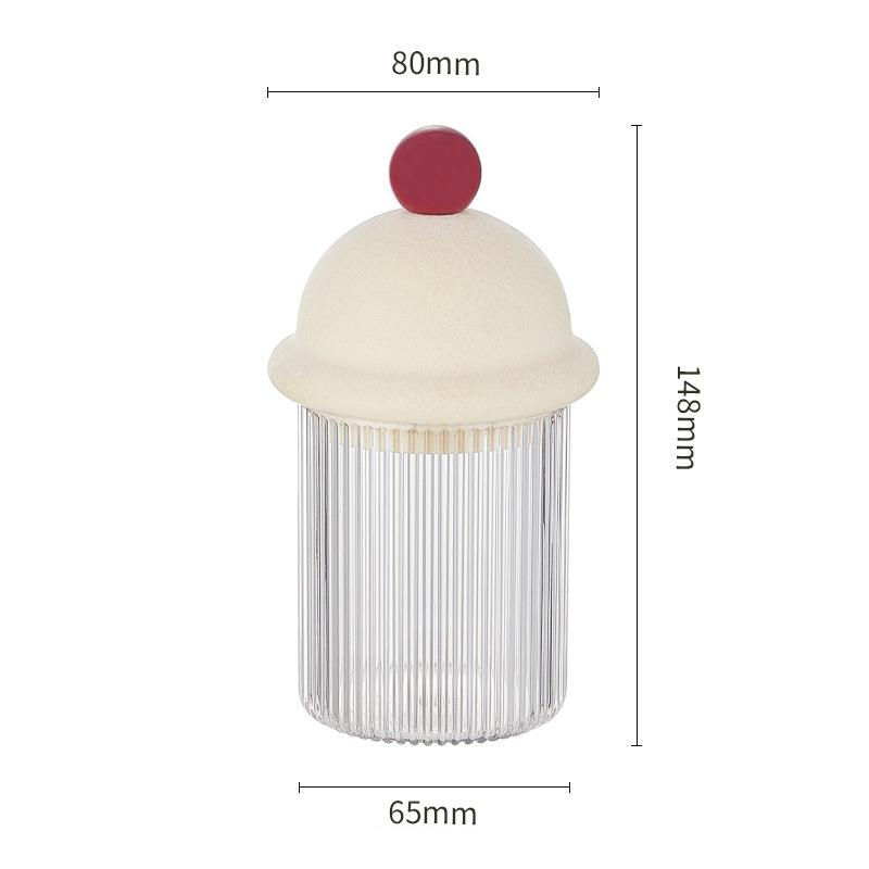 Restaurant Home Toothpick Box Desktop Creative Cotton Swab Transparent Storage Box Snack Makeup Removal Cotton Swab Can with Lid