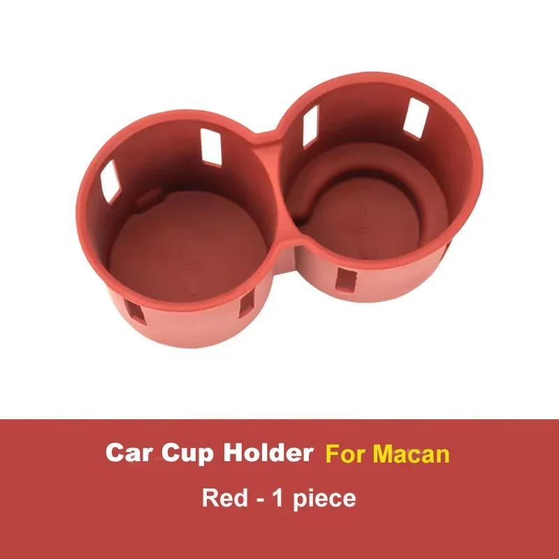 Silicone Cup Holder Coasters Ert for Porsche Cayenne Macan Center Console Anti-Slip Drink Mat Auto Accessories